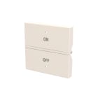 ABB - Rocker cover KNX On/Off symbol 2M Total White N2221.5 BB COVER SIMB.ON/OFF 2M T.BIAN