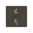 ABB - Rocker cover KNX dimmer symbol - 2M, Anthracite N2221.8 AN COVER SIMB.DIMMER 2M, ANTR.
