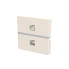 ABB - Rocker cover KNX scene symbol N2221.9 BB COVER SIMB.SCENARIO 2M, Total White. Z1816BB