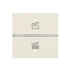 ABB - Cover simbolo scenario 2M bianco KNX N2221.9 BL - Rocker cover 2M bianco.