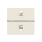 ABB - Cover simbolo scenario 2M bianco KNX N2221.9 BL - Rocker cover 2M bianco. Z1816BL