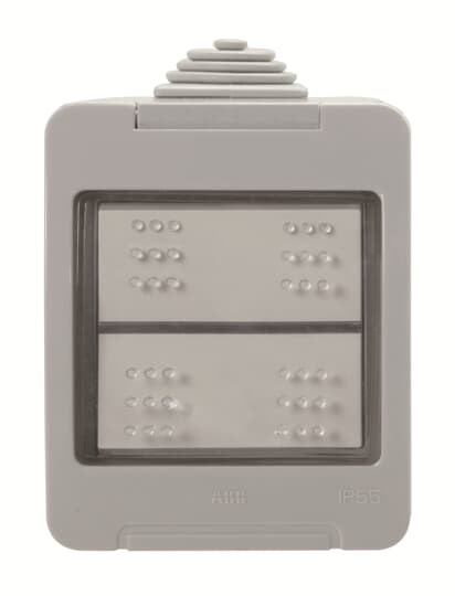 ABB - Box IP55 Zenit Rocker Switch 2Wang N3202 - KIT DA PARETE + 1 DEV.