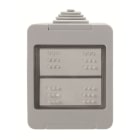 ABB - Box IP55 Zenit Rocker Switch 2Wang N3202 - KIT DA PARETE + 1 DEV. Z2855KT
