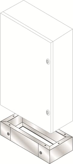 ABB - Zoccolo in acciaio inox 500x250x100 LXPXH - Stainless steel plinth 500x250x100 WXDXH