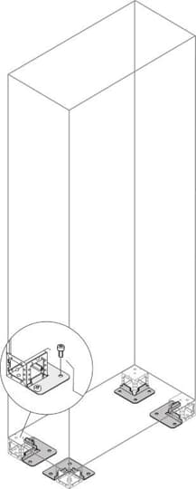 ABB - ZN1041 Bügel für Sockelbef. Boden STAFFE DI FISSAGGIO ZOCCOLO A TERRA. ZN1041