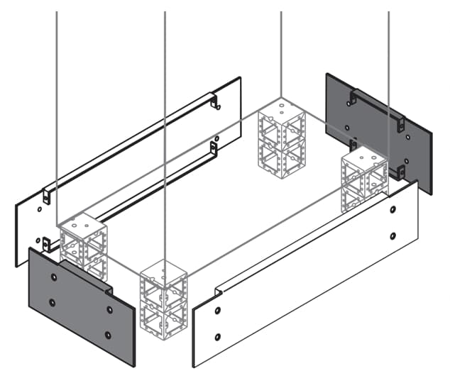 ABB - N.2 plinth flanges and flange zoccolo 200x500mm for HXW and HXL applications.