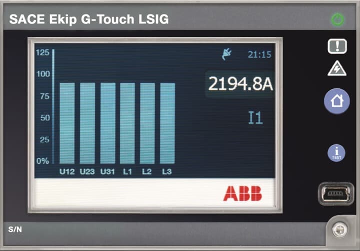 ABB - Ekip G Touch LSIG E1.2..E6.2 - Controllo avanzato per la protezione e il monitoraggio dell'impianto elettrico. 1SDA074200R1