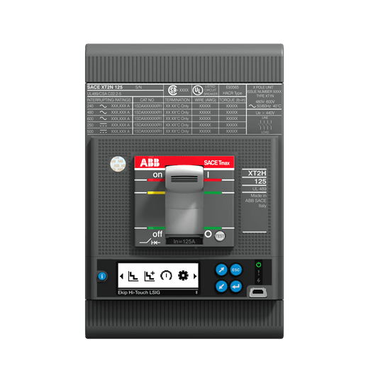 ABB - XT2V 125 EkipMTouchLRIU(MPCB)100 3pFF UL EKIPMTOUCHLRIU(MPCB)100 3PFF UL.