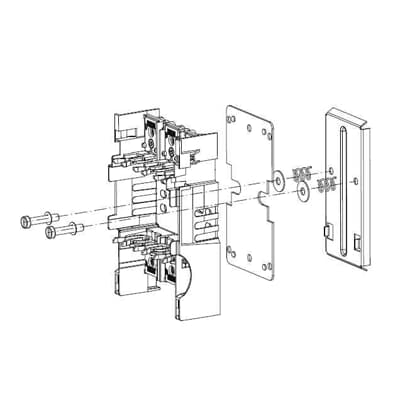ABB - ADATTATORE PER DOPPIA BARRA DIN XLP00 Snap for double DIN-Rail