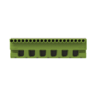 ABB - Terminal block screwless PE 20x1,5-4mm²+6x25mm² MORSETTO RAPIDO VERDE 6X25+20X4MMQ.
