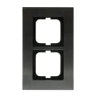 ABB - 1722-860 Cover Frame 2-gang in acciaio inox per cornici Carat doppie.