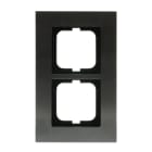 ABB - 1722-860 Cover Frame 2-gang in acciaio inox per cornici Carat doppie.