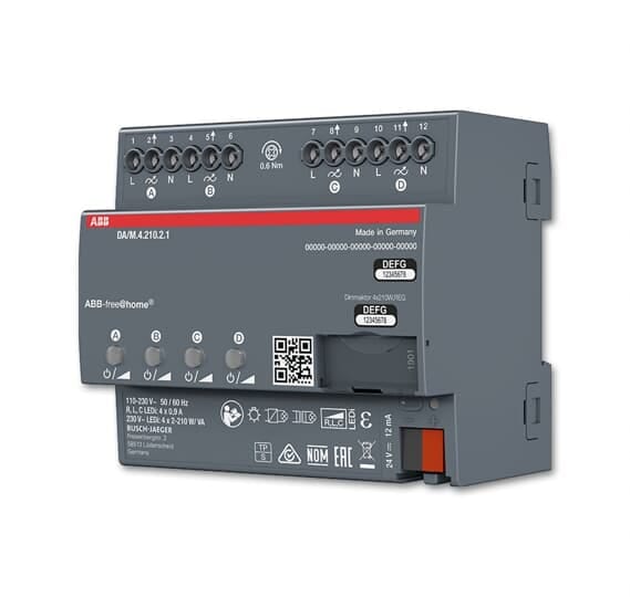 ABB - Dimmer LED 4x210W/VA - DA/M.4.210.2.1 Dim actuator, MDRC.