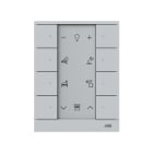 ABB - Controllo 8 gang argento TENTON 8 puls. Silver SB-F-8.0.1-83.