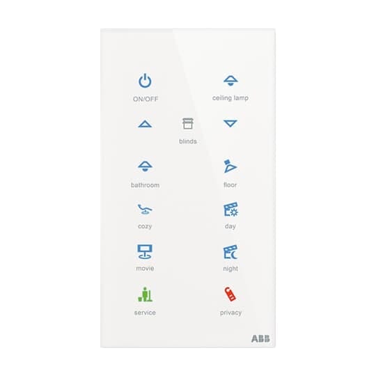 ABB - Control element 12g PLACCA TOUCH, 12 CANALI VE.