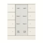 ABB - Control element, studio white matt PLACCA 8P+SENS.TEMP. BI OP.