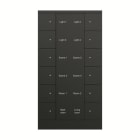 ABB - Control element, black matt, PLACCA 12P+SENS.TEMP. NER.