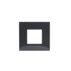 ABB - Frame, 2 modules, VOLCANO 1-gang(s) Black - Chiara PLACCA 2 MODULI, COLORE VULCANO.