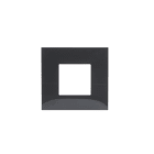 ABB - Frame, 2 modules, VOLCANO 1-gang(s) Black - Chiara PLACCA 2 MODULI, COLORE VULCANO. 2CSK0204CH