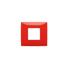 ABB - Placca 2 moduli frame rosso fuoco 1-gang(s) Chiara.