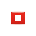 ABB - Placca 2 moduli frame rosso fuoco 1-gang(s) Chiara. 2CSK0205CH