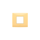 ABB - Placca 2 moduli, giallo pastello, frame, 2 modules, yellow 1-gang(s) - Chiara.