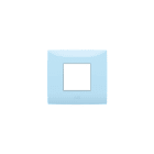ABB - Placca 2 moduli, azzurro pastello, frame, 2 modules, blue 2-gang(s) - Chiara.
