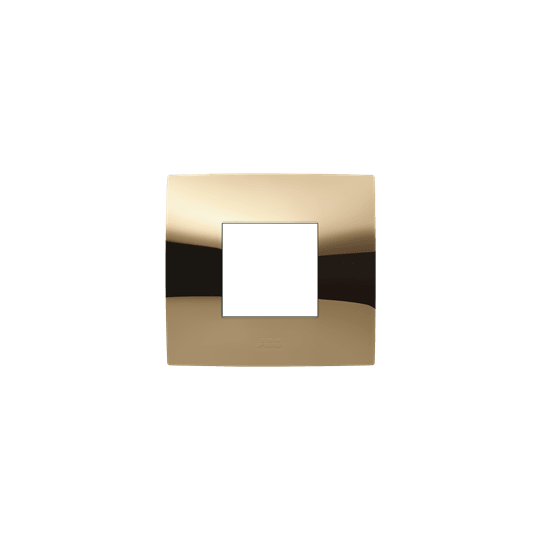ABB - Frame, 2 modules, Glossy GOLD 2-gang(s) Gold - Chiara PLACCA 2 MOD. ORO LUCIDO.