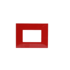 ABB - Placca 3 moduli frame, rosso fuoco 3-gang(s) Red - Chiara.
