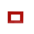 ABB - Placca 3 moduli frame, rosso fuoco 3-gang(s) Red - Chiara.
