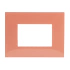 ABB - PLACCA 3 MODULI, ARANCIONE PASTELLO, frame, 3 modules, 1-gang(s) Orange - Chiara.