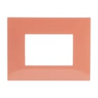 ABB - PLACCA 3 MODULI, ARANCIONE PASTELLO, frame, 3 modules, 1-gang(s) Orange - Chiara. 2CSK0312CH