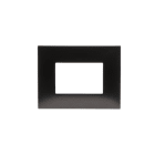 ABB - Frame 3 modules METAL BLACK satin finish 3-gang(s) Black Placca 3 MOD. SATINATO.