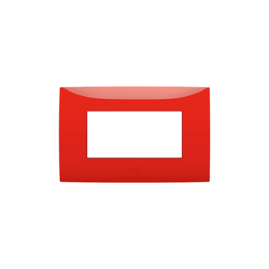 ABB - Placca 4 moduli frame, fire red 1-gang(s) rosso fuoco - Chiara.