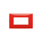 ABB - Placca 4 moduli frame, fire red 1-gang(s) rosso fuoco - Chiara.