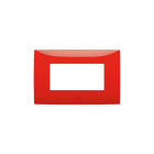 ABB - Placca 4 moduli frame, fire red 1-gang(s) rosso fuoco - Chiara.