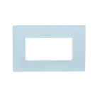 ABB - Frame 4 modules, BLUE 4-gang(s) Blue - Chiara, PLACCA 4 MODULI, AZZURRO PASTELLO.