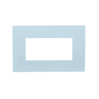 ABB - Frame 4 modules, BLUE 4-gang(s) Blue - Chiara, PLACCA 4 MODULI, AZZURRO PASTELLO. 2CSK0414CH