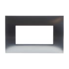 ABB - Frame 4 modules Chrome satin finish 4-gang(s) Chiara Placca 4 mod. cromo satinato.
