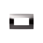 ABB - Placca 4 moduli in metallo nero lucido Glossy 4-gang(s) - Chiara. 2CSK0417CH