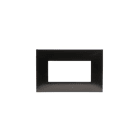 ABB - Frame 4 modules Metal Black Satin Finish 4-gang(s) Placca 4 Mod. Metal Black Satinato Chiara.