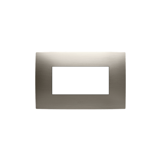 ABB - Placca 4 moduli in acciaio spazzolato per interruttori a una presa - Chiara. 2CSK0419CH