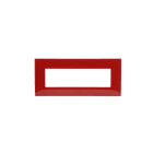 ABB - Placca 7 moduli frame, rosso fuoco 1-gang(s) Red - Chiara.