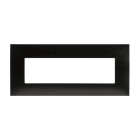 ABB - Frame 7 modules Metal Black Satin Finish 7-gang Placca 7 Mod. Metal Black Satinato Chiara.