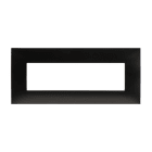ABB - Frame 7 modules Metal Black Satin Finish 7-gang Placca 7 Mod. Metal Black Satinato Chiara. 2CSK0718CH