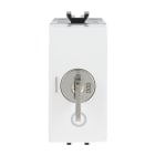 ABB - Double-pole switch, 16A - 250V~, with universal key control 2-pole switch 2 pole, White - Chiara INTERRUTTORE 2P, 16AX, CON CHIAVE UNIV. 2CSK1006CHU