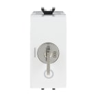 ABB - Double-pole switch, 16A - 250V~, with universal key control 2-pole switch 2 pole, White - Chiara INTERRUTTORE 2P, 16AX, CON CHIAVE UNIV.