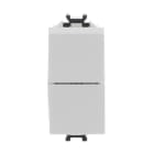ABB - Double single-pole push switches, NO+NO, 16A - 250V~ Without imprint Group push button 2 pole, 2NO 0NC 0CO White - Chiara PULSANTE 1P DOPPIO, 16A, NO.