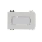 ABB - Pulsante 1P, 16A, NO, con portanome retroilluminato, 3 moduli, bianco - Chiara.