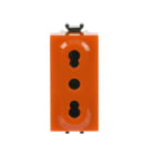 ABB - Presa bivalente 2P+T, 10/16A, 250V~, tipo P17/P11, arancione senza stampa, bipasso italiano - Chiara.